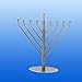 Israel Giftware EM-19P Electric Pewter Menorah with Clear & Bulbs44; Blue