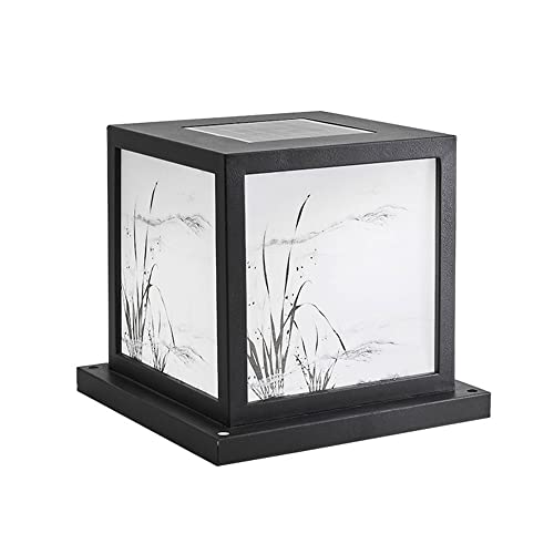 CCYENG Farola LED Solar para Exteriores, farola Vintage para Muelle, Resistente al Agua IP54, Ideal para terrazas, pasarelas y decoración de Jardines.