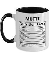 Mom Gift Idea Gift Mother Christmas Mutti German Gift Mother's Day Nutrition Facts 2T Coffee Mug Birthday Gift from Son Daughter Gag Gift