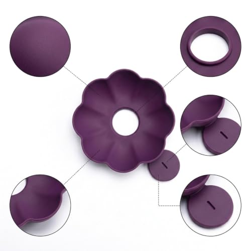 Portavaso de polos de silicona violeta reutilizable para postres caseros 3