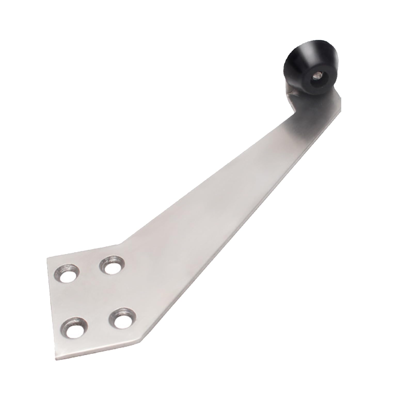 Nucelit Left Open Steel Door Stoppers Heavy Duty Floor Mount Door Stop Elegant Floor Stop Simple Installation For Homes & Use Elegant Metal Doorstop
