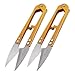 Aexit Brown Grip Hand Tools Thread Clip Tailor Yarn Spring Scissors Stitch Shears & Scissors Cutter 2Pcs