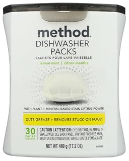 Method Dishwasher Detergent Packs, Lemon Mint, 30 count