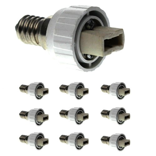 Preisvergleich Produktbild 10 Stück Lampensockel Adapter E14 auf G9 für LED Lampen
