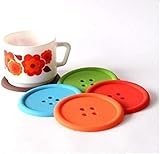 Alta resistencia al calor. efsdhg Conjunto de 4 Posavasos de Silicona de Color tapetes de Mesa decoración portavasos botón Inicio Huerta para Vacaciones en Familia