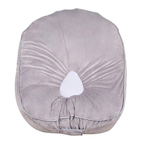 Leachco's Pillay Plush Sling-Style Lounger - Gray