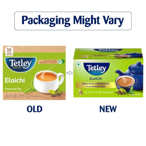 Image of Tetley | Elaichi Flavoured Chai | Black Tea | 50 Tea Bags