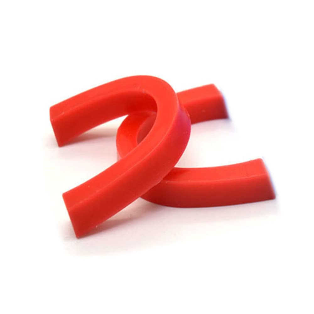 12 PCS Dental Base Wax Bite Blocks Rim Red Hard Wax Block U Shape