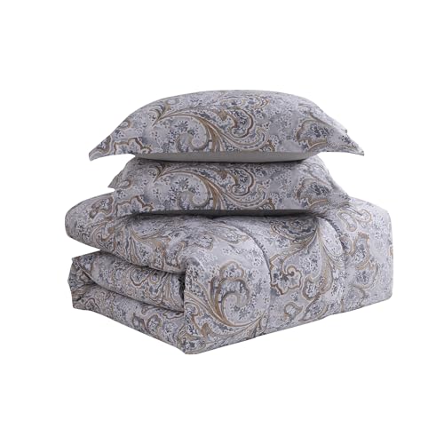 Paisley Comforter Set Queen with Sheets Bed in a Bag – Deep Pocket Fitted Sheet with Elastic Corners, Cozy Comforter, Pillowcases & Shams – Soft Microfiber All Season Bedding – Machine Washable