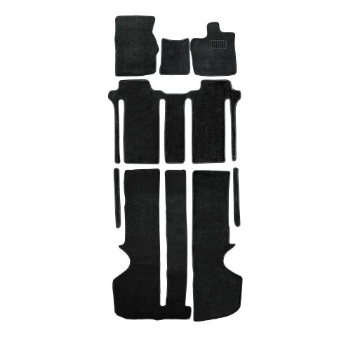 WEIMALLヴェルファイア対応20系 フロアマット 車用 マット 車内用 マット 7人乗り 8Pセット (ブラック)MAT006-02