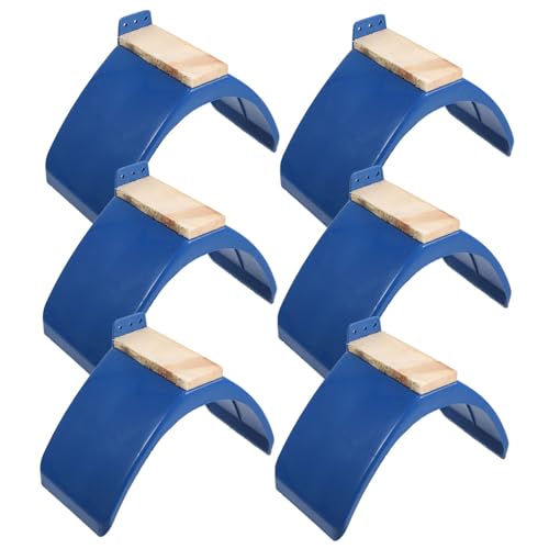 POPETPOP 6 Pack Pigeon Rest Stands Solid Wood Perch Platform for Birdcage Stands for Doves Arch Bridge Design Stable Comfortable