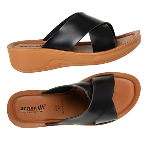 Image of AEROWALK Stylish Fashion Slipper for Women | Comfortable| Lightweight | Anti Skid | Casual Office Footwear (ATB2)