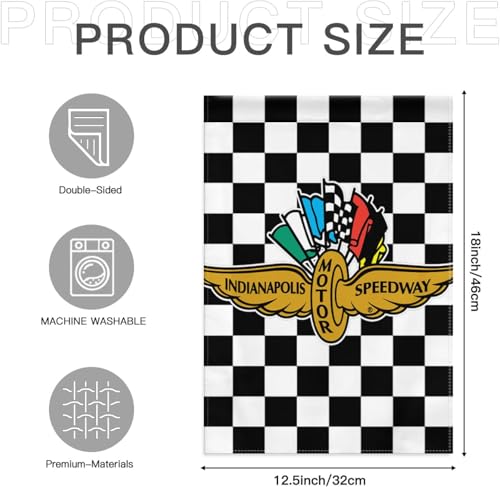 Drapeau de jardin course automobile Indy Decorations 30x45 cm - 4