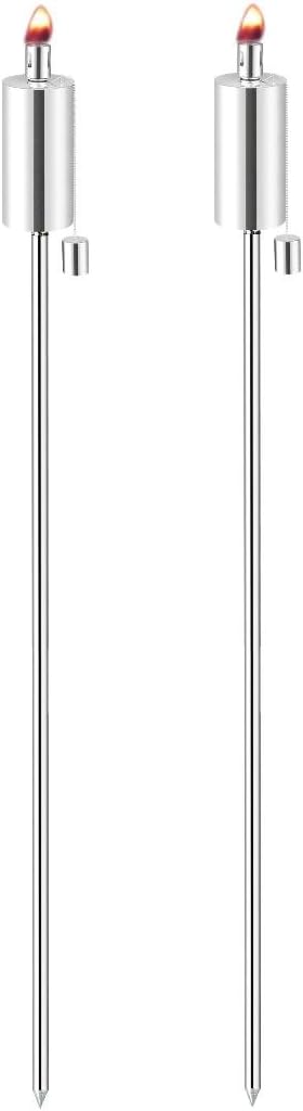 Outdoor Garden Torch - Cylinder Shape (2 pk) 65" Tall