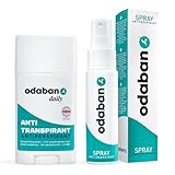 odaban® Set – Antitranspirant Spray & Deo Stick – wirksamer Schutz gegen starkes Schwitzen – ideal für Achseln, Hände & Kopf – langanhaltend, hautfreundlich & für Männer und Frauen geeignet