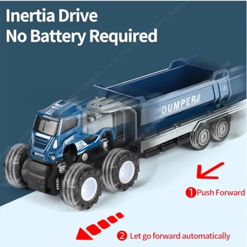 Image of 1:43 Metal Toys Alloy Diecast Truck Set Toy, Diecast Miniature Car Model (Pack Of 1) (Transport Dumper Truck), Multicolor
