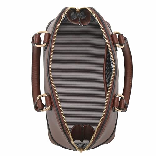 Image of Zip-Around Saffiano Classic Dome Satchel