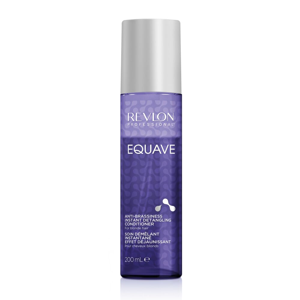Revlon Professional Equave - Soin Démêlant Cheveux Bi-Phase - Soin Cheveux Blonds, Blancs, Mêchés - Anti-Reflets Jaunes - Soin des Cheveux Brillants et Lumineux - Kinetic Technology - 200ml