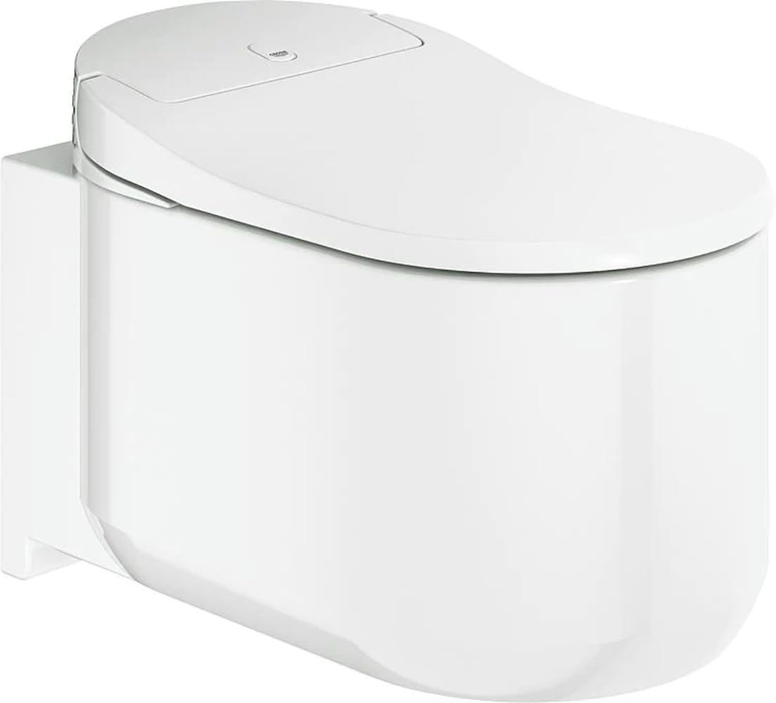 Grohe White Sensia Wall Hung Shower Toilet Pan - Alpine