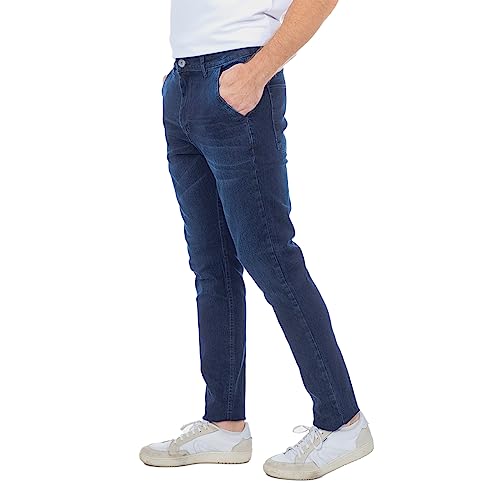 Calça Jeans Masculina Slim Elastano Conforto 7915 Tamanho:40;Cor:Azul