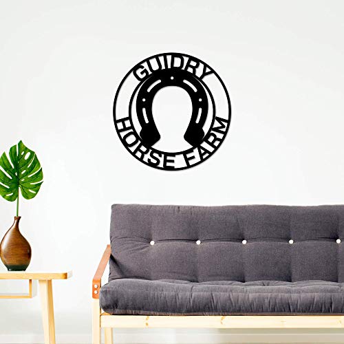 Horseshoe Custom Sign, Steel Art, Barn Sign, Custom Metal Sign, Horseshoe Metal Art, Horseshoe Art, Country Home Sign, Farmhouse Decor, Sign #TOP1