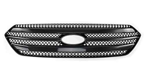Trim Illusion Patented Tech Front Hood Grille Overlay Cover Accessory Compatible with 13-19 Ford Taurus SHO, Gloss Black Finish - 1 Piece