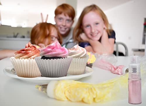 10 pack Luster dust spray Powder Sprayer 15 ml duster PET Bottle Pump dispenser, perfect for cake decoration, Glitter, Powder Luster Dust, Dry shampoo, Craft, travel size + 20 labels + 3 mini funnels3