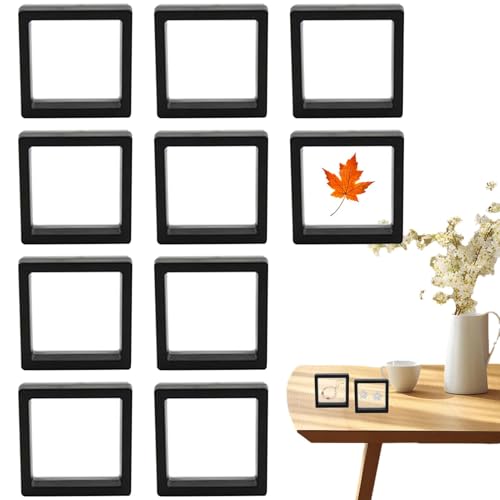 Krmoau Vitrina Flotante 3D, Vitrina de joyería Flotante 3D, Caja de Almacenamiento Flotante 3D, Caja expositora de 10 Uds., Soporte para muestras, Caja organizadora Coleccionable para Pulseras,