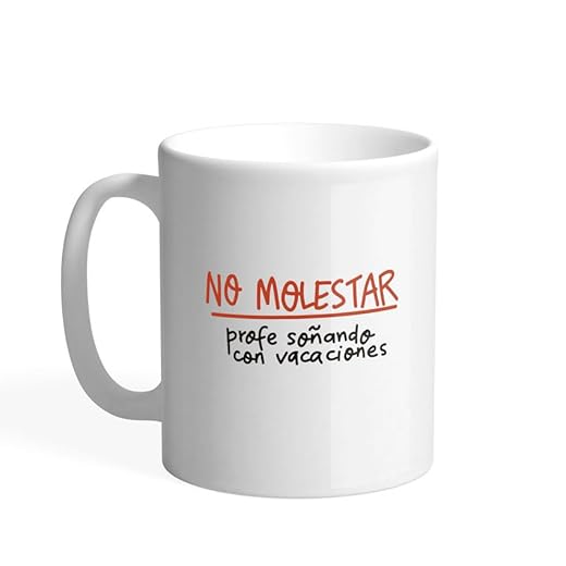 Pedrita Parker Taza desayuno para Profesores Taza café divertida - No molestar, profe soñando con vacaciones