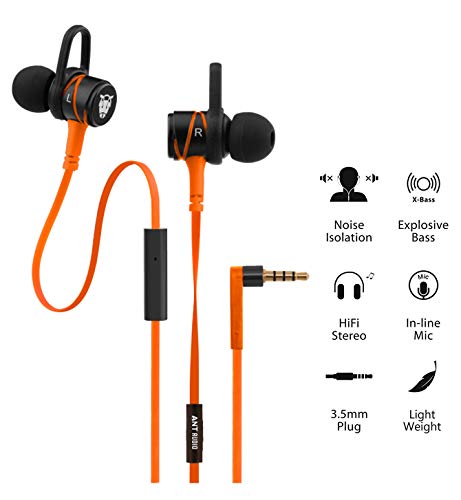 Image of Ant Audio W56 Wired in Ear Earphone with Mic (Orange)