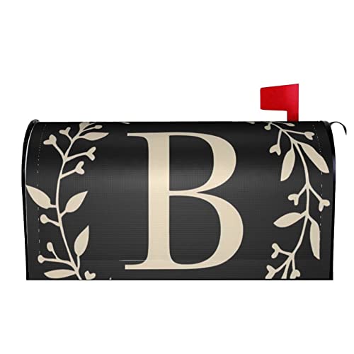 LOJAOGON Classic Monogram Letter B Mailbox Cover Magnetic Standard Size Waterproof Letter Post Box Cover Wrap Oversize Decoration Welcome Home Garden Outdoor 21