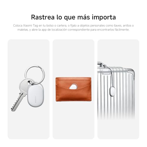 Miniatura 4 de Xiaomi Smart Tag, Compatible con Apple Find My y Google Android Find Hub, localizador, buscador para Equipaje/Bolsos/Carteras/Mascotas, IP67, batería con más de 1 año de autonomía, Pack de 1