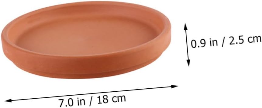 Kisangel 4pcs Round Plant Saucers Durable Flower Pot Trays Argil Drip Trays for Indoor Use for Potted Plants Home Prevents Water Leakage
