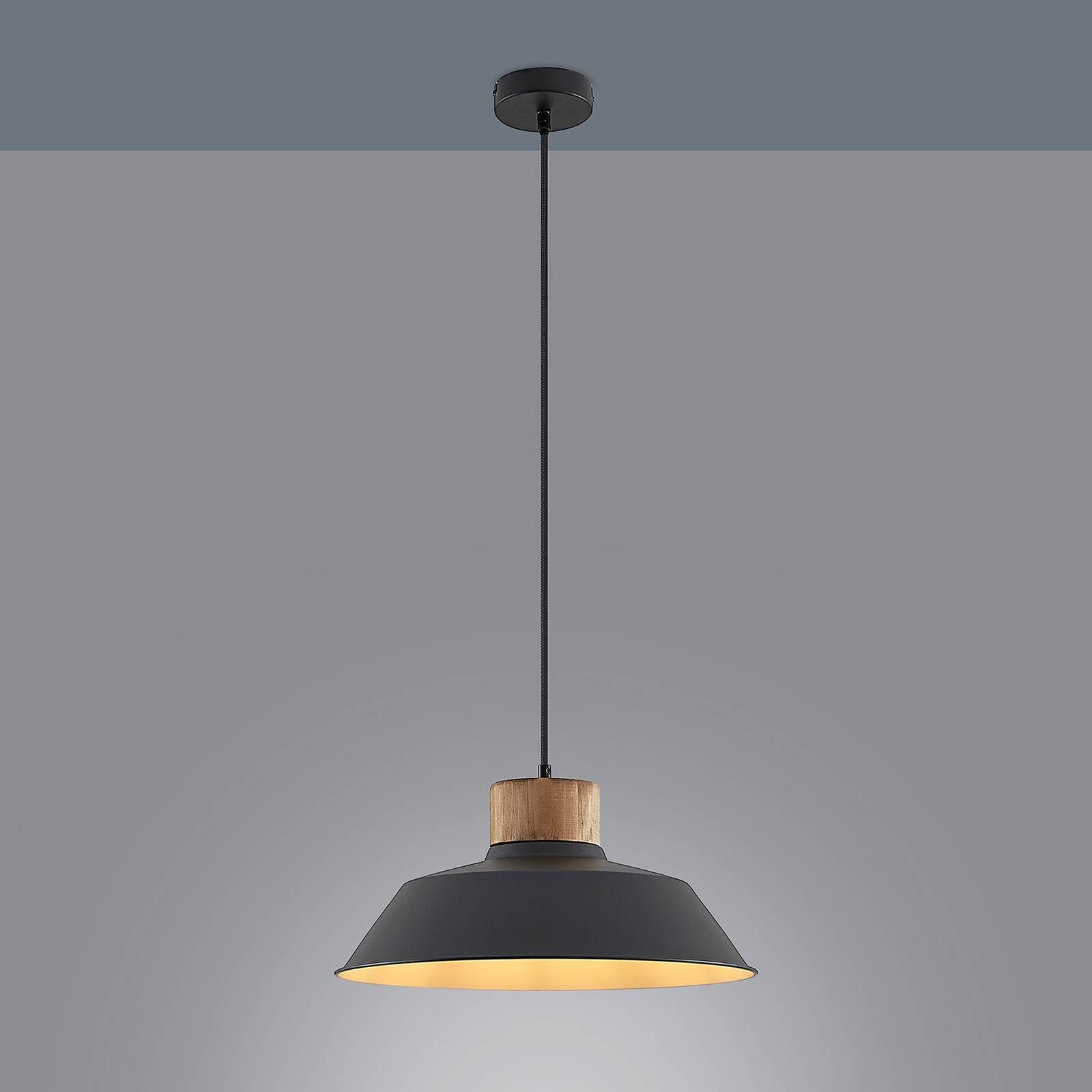 Lindby Pendelleuchte Nefeli (Retro, Vintage Antik) in Schwarz aus Metall (1 flammig E27) - Deckenlampe Esstischlampe Hängelampe Hängeleuchte Wohnzimmerleuchte
