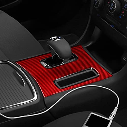 Image of Car Gear Shift Panel Decals for 2011-2014 Charger 300 / 300C / 300S / Limited /Base Accessories Carbon Fiber Interior Stickers