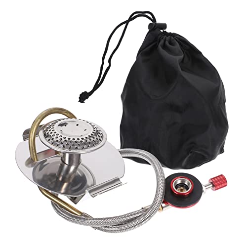 WOONEKY Portable Stainless Steel Gas Stove with Regulator for Camping Bbq Hiking and Outdoor Cooking Activities and Design for All Cooking Needs