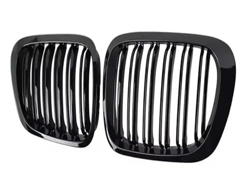 Calandre style racing BMW E46 double lame noire brillante finition haute qualité
