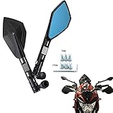 Universal Motorcycle Side Mirrors with 8MM 10MM Bolts Anti Glare Hawk-Eye Rear View Mirrors for GY6