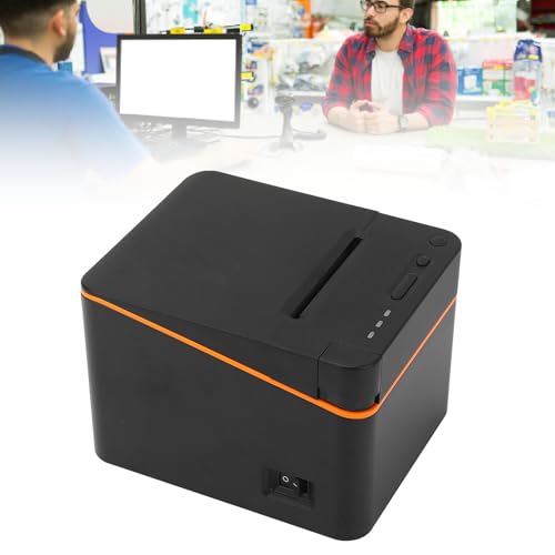 Image of Thermal Receipt Printer, 80mm Bluetooth USB Label Printer with Automatic Cutter for Small Business Supermarkets Retail Stores Restaurants (US Plug)