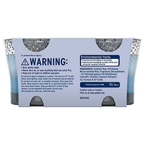 Glade Candle Jar, Air Freshener, 2In1, Moonlit Walk & Wandering Stream, 3.4 Oz, 2 Count #TOP1