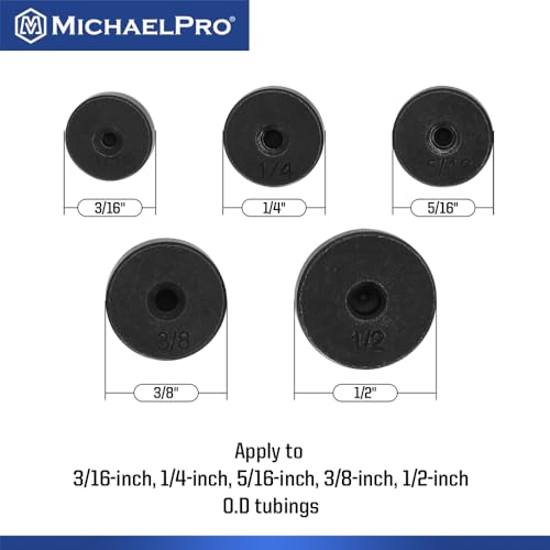 MichaelPro MP009090 Single and Double Flaring Tool Kit with Extra Adapters- Use on Aluminum, Copper, Soft Steel Brake Line and Brass Tubing - Thumbnail 4