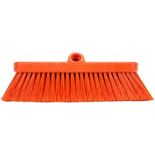 Image of SPARTA 41278EC24 Flo-Thru Plastic Wall Scrub Brush, Equipment Brush With Soft Nylex Bristles For Industrial Kitchens, Hospitals, Commercial Cleaning, 4 Inches, Orange, (Pack of 12)