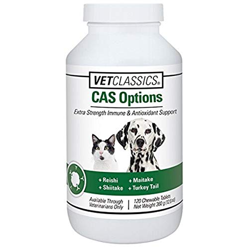 Vet Classics CAS Options Extra Strength Immune & Antioxidant Support For Dogs and Cats - 120 Chewable Tablets