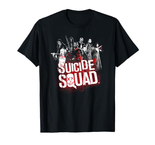 Suicide Squad Squad Splatter Black Camiseta