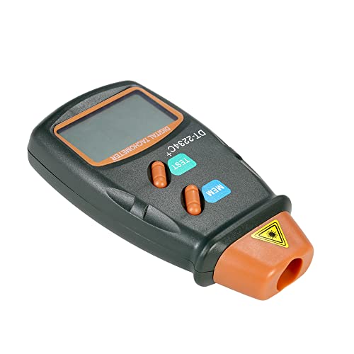 ZEYUAN Tacómetro digital de mão com tacômetro sem contato Tach Range 2.5RPM-99,999RPM LCD Display Mo