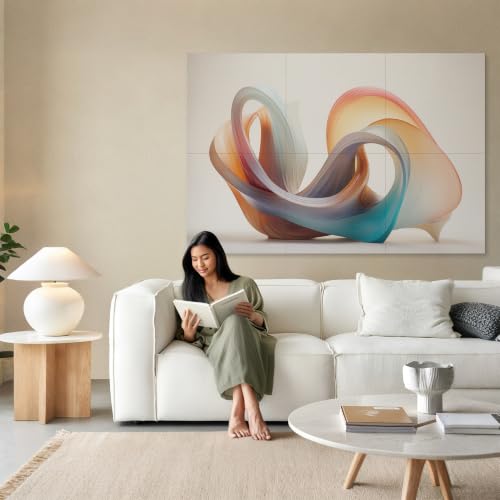 Image of Soon Global Acoustical Wall Panels, 72 X 48 Inches Art Acoustic Panels, Decorative Acoustic Panels, Acoustic Wall Panels, Sound Absorbing Wall Art, Fluid