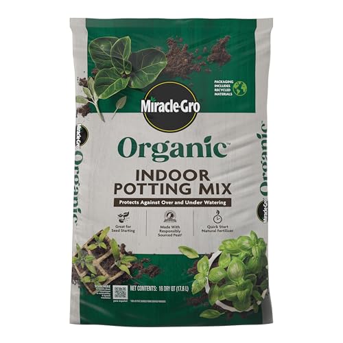 Miracle-Gro Organic Indoor Potting Mix, Protects...