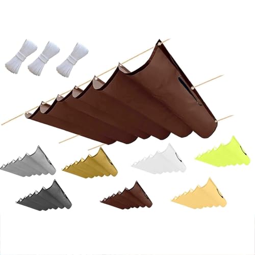 Toldo rectangular de alta densidad impermeable color café texturizado de 1,5 x 4 m 2