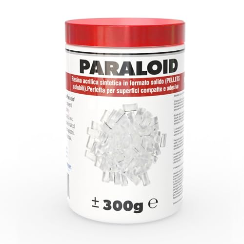 Paraloid B72, 100% Résine acrylique solide, réduit les microporosités en consolidant et en limitant l'absorption d'eau. (300, Grammes)