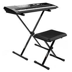 Audibax Onyx Pack V2 – Support de Clavier à Ciseaux avec Banc – Support de Clavier avec Réglage de l’Articulation à Rotule – Banc de Clavier avec 3 Niveaux de Réglage – Matériau Robuste et Solide - Les Beatles, Paul McCartney, John Lennon, RIngo Starr, George Harrison Audibax Onyx Pack V2 - Support de Clavier à Ciseaux avec Banc - Support de Clavier avec Réglage de l'Articulation à Rotule - Banc de Clavier avec 3 Niveaux de Réglage - Matériau Robuste et Solide – Image 2